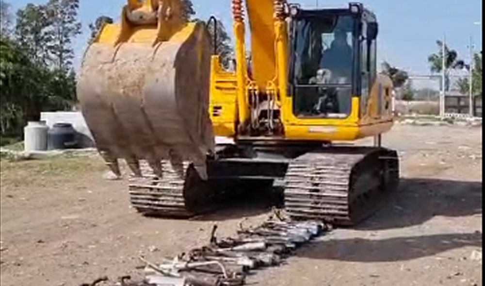 Compactación de Caños de Escape Ilegales en Rufino: Un Paso Hacia la Reducción de la Contaminación Sonora