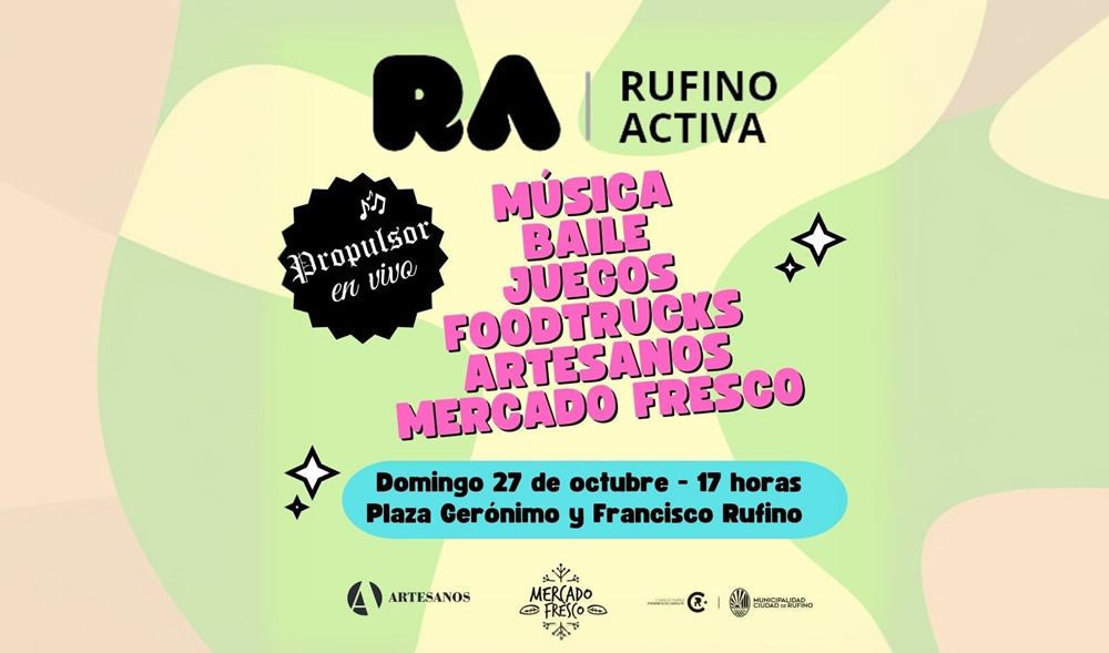 Rufino Activa a pura música y baile este domingo 27