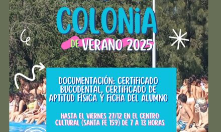 Se extiende la preinscripción a la Colonia de Verano 2025